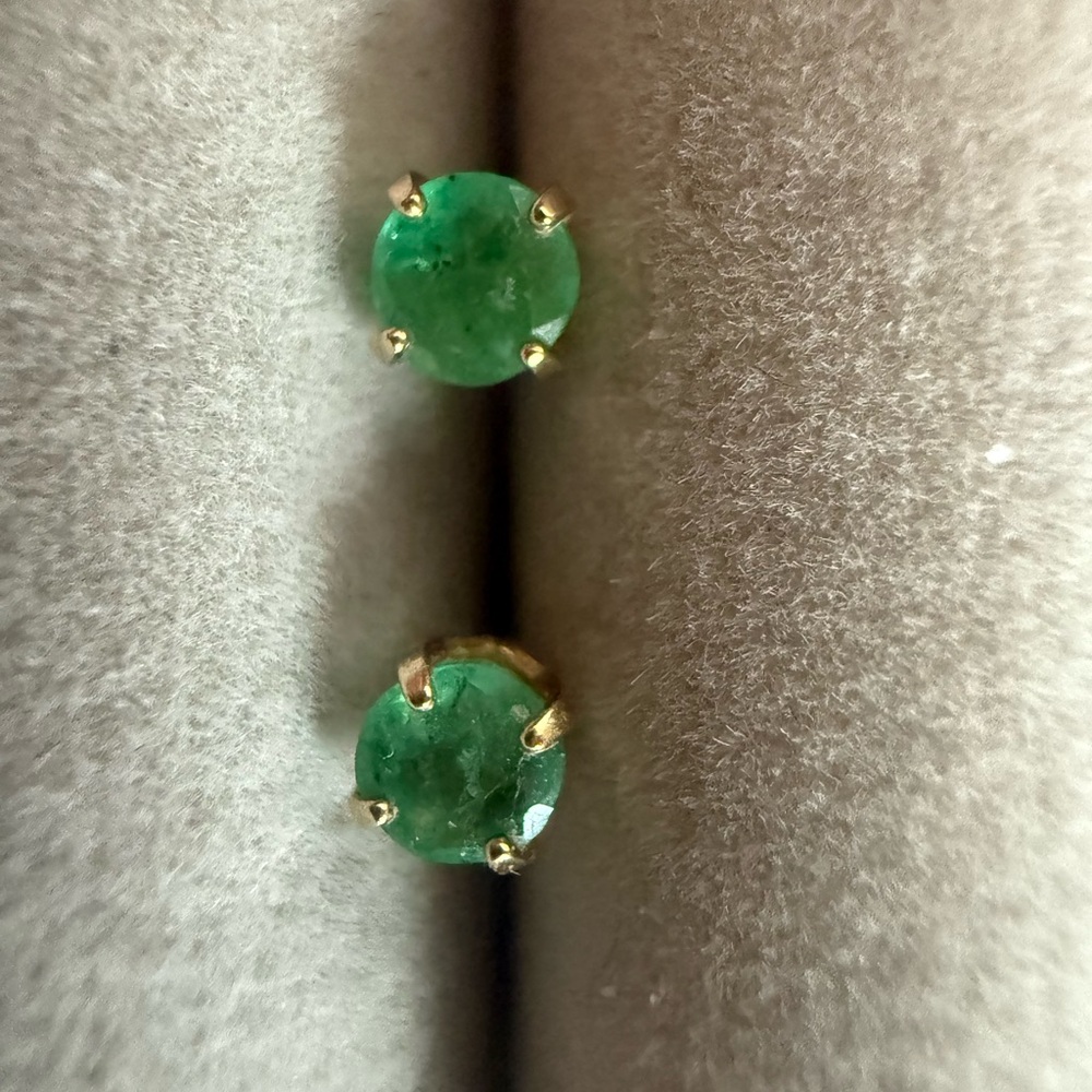 Emerald & Gold Earrings